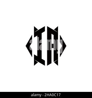 FG Logo Monogramm mit Schild Form Designs Vorlage Vektor-Symbol modern Stock Vektor