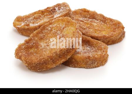 torrijas, französischer Toast im spanischen Stil, osterdessert. Rabanadas, französischer Toast im portugiesischen Stil, weihnachtsdessert. Stockfoto