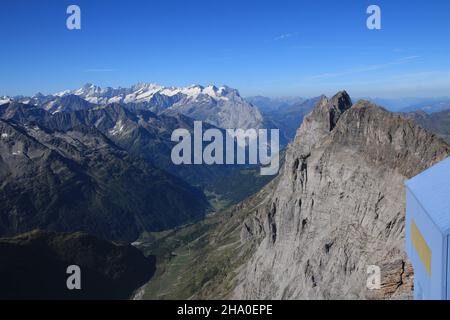 Atemberaubende Aussicht vom Titlis. Stockfoto