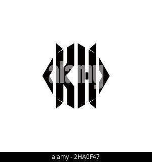 KH Logo Monogramm mit Schild Form Designs Vorlage Vektor-Symbol modern Stock Vektor