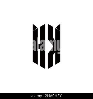 HK Logo Monogramm mit Schild Form Designs Vorlage Vektor-Symbol modern Stock Vektor