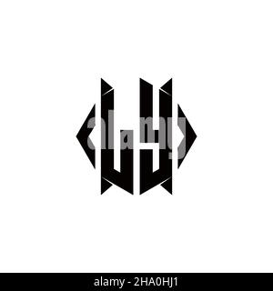 LY Logo Monogramm mit Schild Form Designs Vorlage Vektor-Symbol modern Stock Vektor