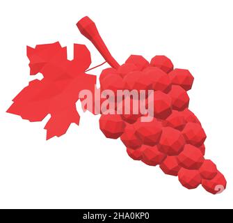 Solide rote Trauben Dekoration Figur Stock Vektor