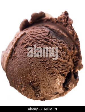 Cookie-Eis, Schokoladeneis, Eis, Eiscreme, Eiscreme, Lebensmittel, Brownie-Eis, schwarz, Hintergrund, Kugel, weiß, Keks, Keks, Eis Stockfoto