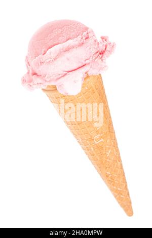 Eis, rot, Erdbeereis, Eiskegel, Eiskegel, Lebensmittel, weiß, Hintergrund, Ball, real, Mit, A, Eiscreme, Variety, Sherbet, Fruchtig, ich Stockfoto