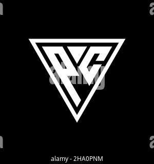 KEIN Logo Initial Letter Monogramm mit Säule Form Designvorlage isoliert in schwarzem Hintergrund Stock Vektor