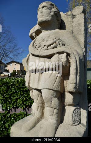 Sucellus - Römischer Schutzgott Der Winzer Und Coopers In Kinheim / Moselle Stockfoto