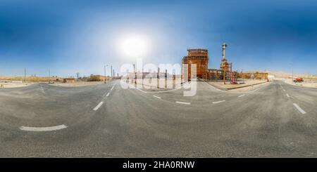 360 Grad Panorama Ansicht von Neunte Raffinerie des South Pars Gaskomplexes