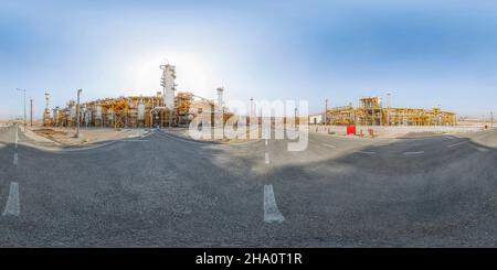 360 Grad Panorama Ansicht von Neunte Raffinerie des South Pars Gaskomplexes