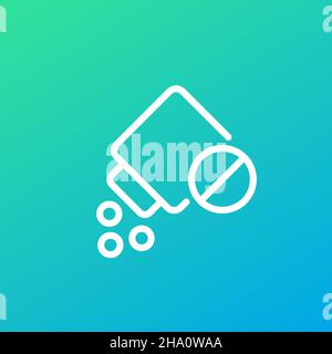 Chemikalienfrei, ohne Additive, Vektorliniensymbol Stock Vektor