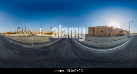 360 Grad Panorama Ansicht von Neunte Raffinerie des South Pars Gaskomplexes