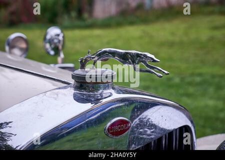 Klassisches Lincoln Motorhaube Maskottchen Stockfoto