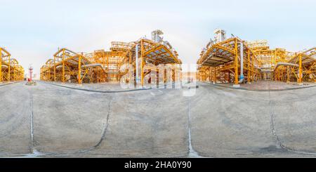 360 Grad Panorama Ansicht von Neunte Raffinerie des South Pars Gaskomplexes