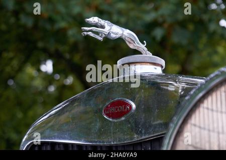 Klassisches Lincoln Motorhaube Maskottchen Stockfoto