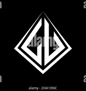 LU Logo Buchstaben Monogramm mit prisma Form Design Vorlage Vektor-Symbol modern Stock Vektor