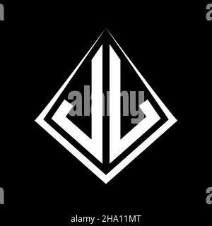 JL-Logo Buchstaben Monogramm mit prisma Form Design Vorlage Vektor-Symbol modern Stock Vektor