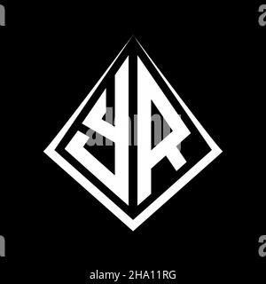 YR Logo Buchstaben Monogramm mit prisma Form Design Vorlage Vektor-Symbol modern Stock Vektor