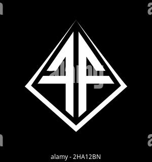 Ff Logo Buchstaben Monogramm mit prisma Form Design Vorlage Vektor-Symbol modern Stock Vektor