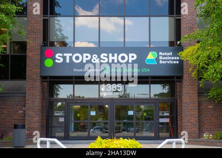 Stop & Shop Unternehmenszentrale in der Hancock Street 1385 im Stadtzentrum von Quincy, Massachusetts, USA. Stockfoto