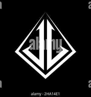 VV-Logo Buchstaben Monogramm mit prisma Form Design Vorlage Vektor-Symbol modern Stock Vektor