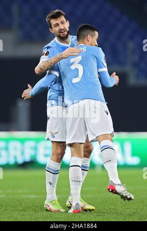 Rom, Italien. 09th Dez, 2021. Während der UEFA Europa League, Gruppe E Fußballspiel zwischen SS Lazio und Galatasaray SK am 9. Dezember 2021 im Stadio Olimpico in Rom, Italien - Foto Federico Proietti/DPPI Credit: DPPI Media/Alamy Live News Stockfoto