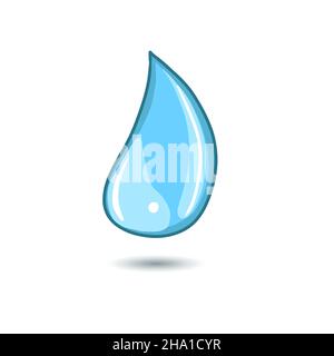 Ein einfacher Tropfen Wasser. Vektorgrafik Stock Vektor