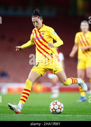 London, Großbritannien. 01st. Februar 2018. London, Großbritannien, 09. DEZEMBER: Kheira Hamraoui vom FC Barcelona Femeni während der Champions League der Frauen Gruppe C zwischen Arsenal Women und Barcelona Femenino im Emirates Stadium, Crawly am 09th. Dezember 2021 Credit: Action Foto Sport/Alamy Live News Stockfoto