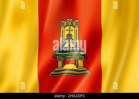 Twer Staat - Oblast - Flagge, Russland winken Banner Sammlung. 3D Abbildung Stockfoto