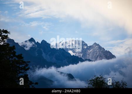 Jadedrachen-Schneeberg in der Nähe von Lijiang in Yunnan Stockfoto