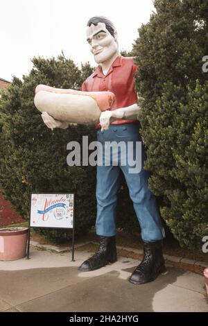 Atlanta, Il, USA der Paul Bunyan Muffler man Stockfoto