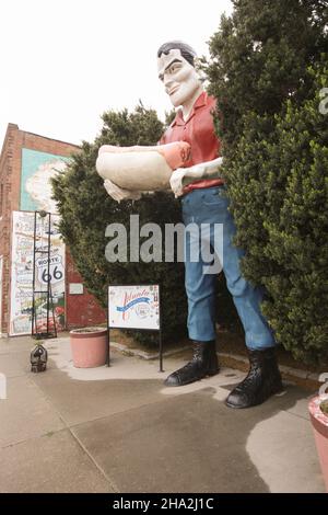 Atlanta, Il, USA der Paul Bunyan Muffler man Stockfoto