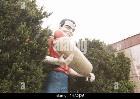 Atlanta, Il, USA der Paul Bunyan Muffler man Stockfoto