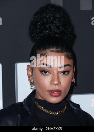 Hollywood, Usa. 09th Dez 2021. HOLLYWOOD, LOS ANGELES, KALIFORNIEN, USA - 09. DEZEMBER: Jasmine Brown trifft auf das Flip Grand Launch Event ein, das von der Grammy-nominierten Künstlerin Halsey mit Performances von Scout Willis, BIA und Kehlani veranstaltet wird, die am 9. Dezember 2021 im Avalon Hollywood in Hollywood, Los Angeles, Kalifornien, USA, abgehalten wurden. (Foto von Xavier Collin/Image Press Agency) Quelle: Image Press Agency/Alamy Live News Stockfoto