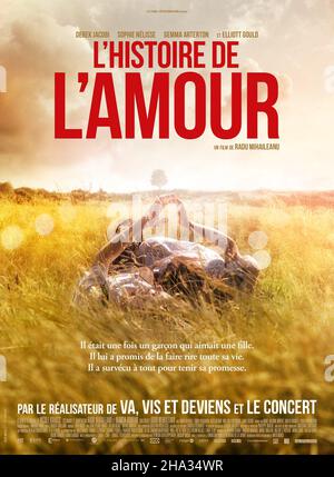 Die Geschichte der Liebe Jahr : 2016 Kanada / Frankreich / Roumanie Regie : Radu Mihaileanu Gemma Arterton, Mark Rendall Französisches Plakat Stockfoto