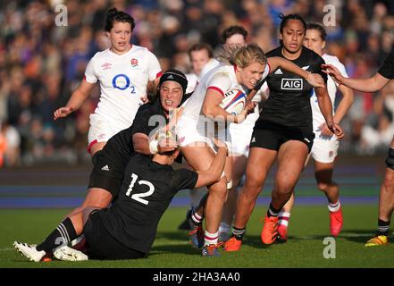 Datei-Foto vom 31-10-2021 von Englands Stürmer Zoe Aldcroft, der 2021 zum Spieler des Jahres des World Rugby ernannt wurde. Ausgabedatum: Freitag, 10. Dezember 2021. Stockfoto