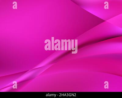 Rosa moderner Hintergrund mit abstrakten Falten. Dezente Lichteffekte. Stockfoto