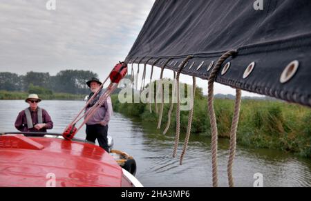 Die widerliche Krawatte baumelt an albion Ludham norfolk england Stockfoto