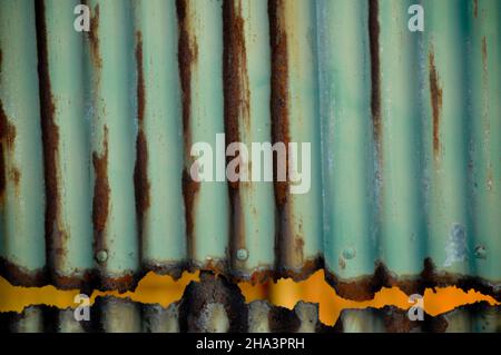 Rostige Wellblechplatten Stockfoto