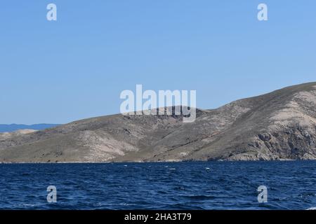 Segeln durch die kroatischen Inseln, Krk, Rab, Sveti grgur, Prvic. Adria, Kroatien, Balkan, Europa. Stockfoto