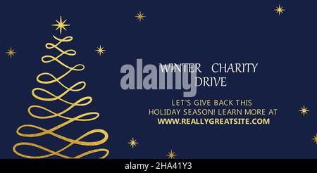 Frohe Weihnachten Banner oder Party Einladung Hintergrund .Frohe Weihnachten Vektor Text kalligraphische Beschriftung Vektor Illustration. Winter Charity.editierbar Stock Vektor