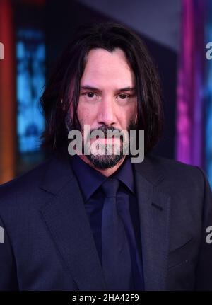 Foto vom 03/05/19 von Keanu Reeves, der enthüllt hat, dass er seine Rolle für Speed 2 abgelehnt hatte, da er damals nicht an das Drehbuch gedacht hatte. Kredit sollte lauten: Ian West/PA WireDatum der Ausgabe: Freitag, 10. Dezember 2021. Stockfoto