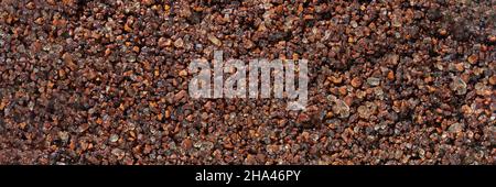 Peeling-Textur für Gesichtskaffee. Creme Hautpflege Kosmetik. Organischer Schlaganfall Stockfoto