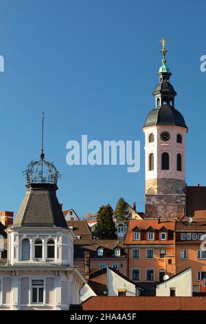 Turm der Stiftskirche, baden-baden, Schwarzwald, baden-württemberg, deutschland Stockfoto