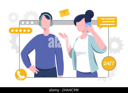 Kontaktieren Sie uns-Konzept Stock Vektor