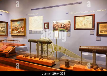 Innenansicht des Hauptquartiers des Museum of Washington im Morristown Historical Park.Morristown, New Jersey.USA Stockfoto