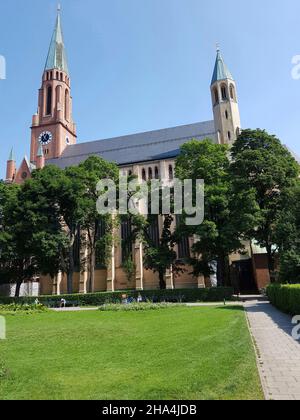 Pfarrkirche St. johann baptist, Bezirk haidhausen, johannisplatz, 19th. Jahrhundert. Baustil: Neugotisch, Architekt: matthias berger Stockfoto