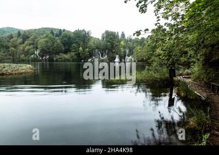 Wasserfälle im nationalpark plitvice, kroatien Stockfoto