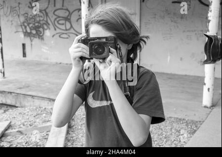 Am comer See, italien, an der Seepromenade menaggio, menaggio Stadt Stockfoto