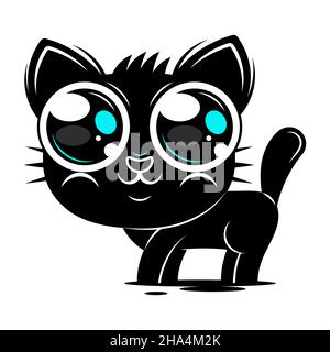 Vektor isoliert Katze Silhouette, Logo, Druck, dekorativ Stock Vektor