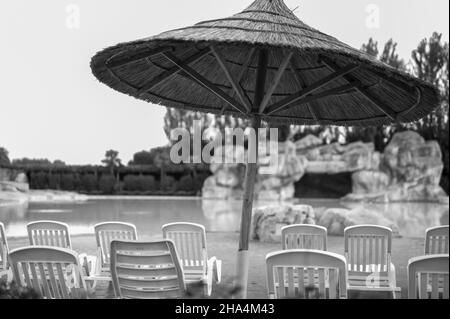 Impressionen vom Campingplatz tahiti bei Comaccio in der emilia-romagna, italien Stockfoto